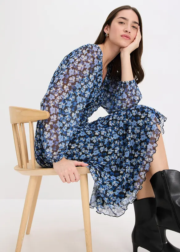 Abito midi in mesh, bonprix