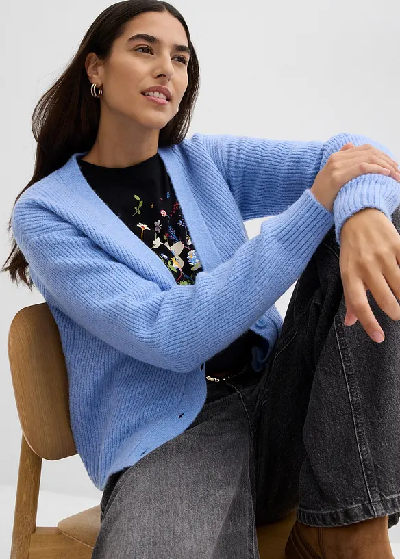 Cardigan a coste, bonprix