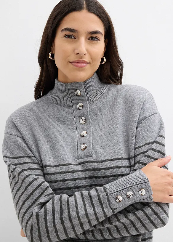 Maglione con bottoni, bonprix