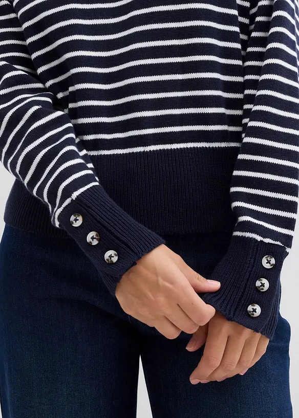 Maglione con bottoni, bonprix
