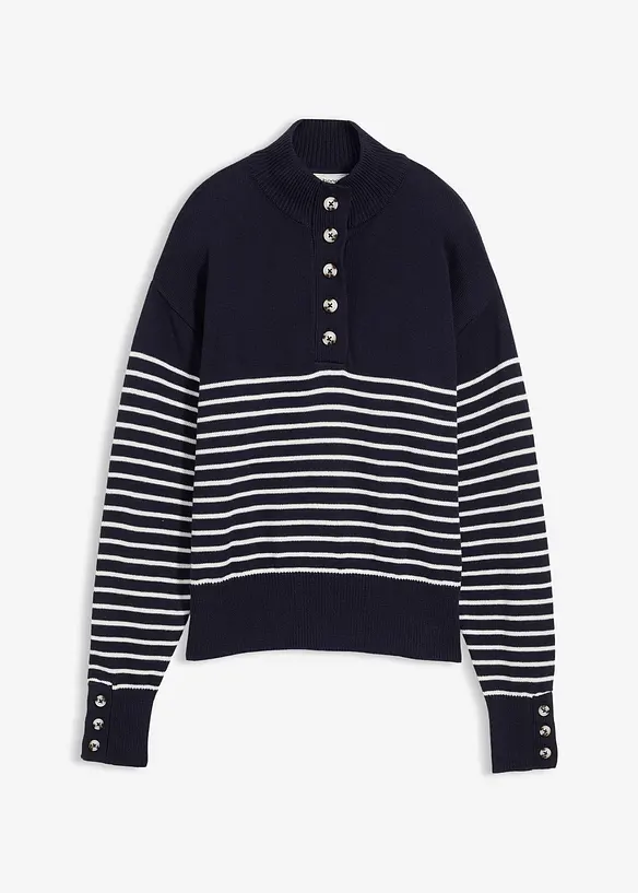 Maglione con bottoni, bonprix