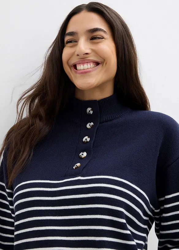 Maglione con bottoni, bonprix