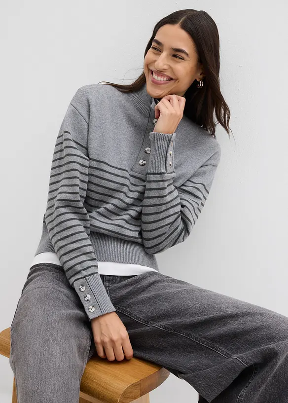 Maglione con bottoni, bonprix