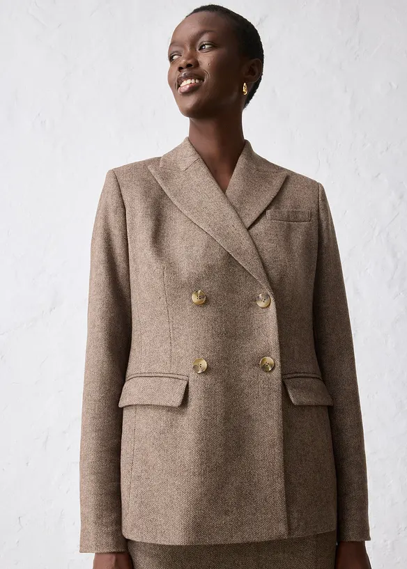 Blazer in morbido misto lana, bonprix