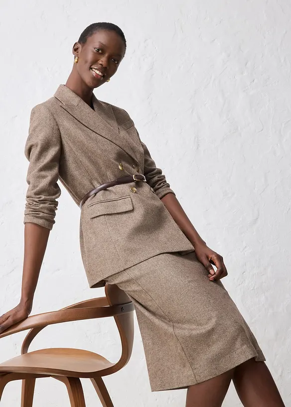 Blazer in morbido misto lana, bonprix