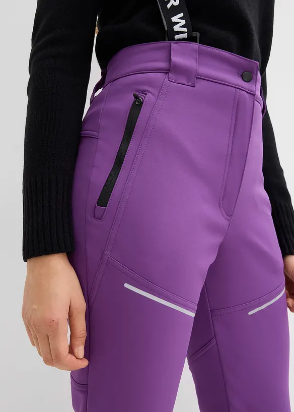 Pantaloni tecnici idrorepellenti in softshell elasticizzato, bonprix