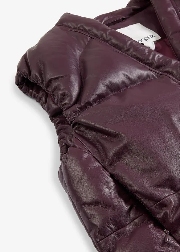Gilet trapuntato in nappa d'agnello, bonprix