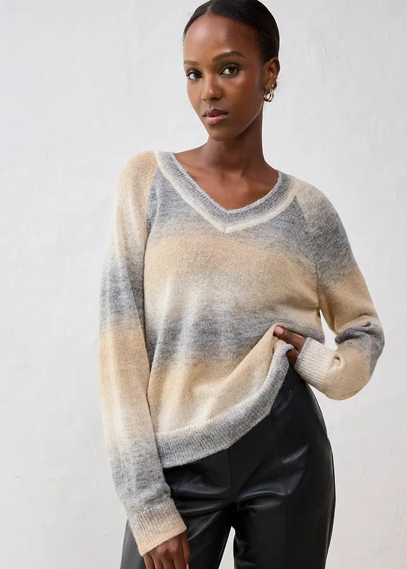 Maglione in misto lana con lurex, bonprix