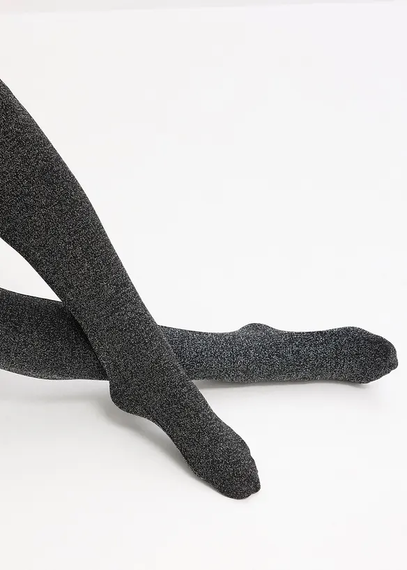 Collant termici in pile con filato glitterato, bonprix