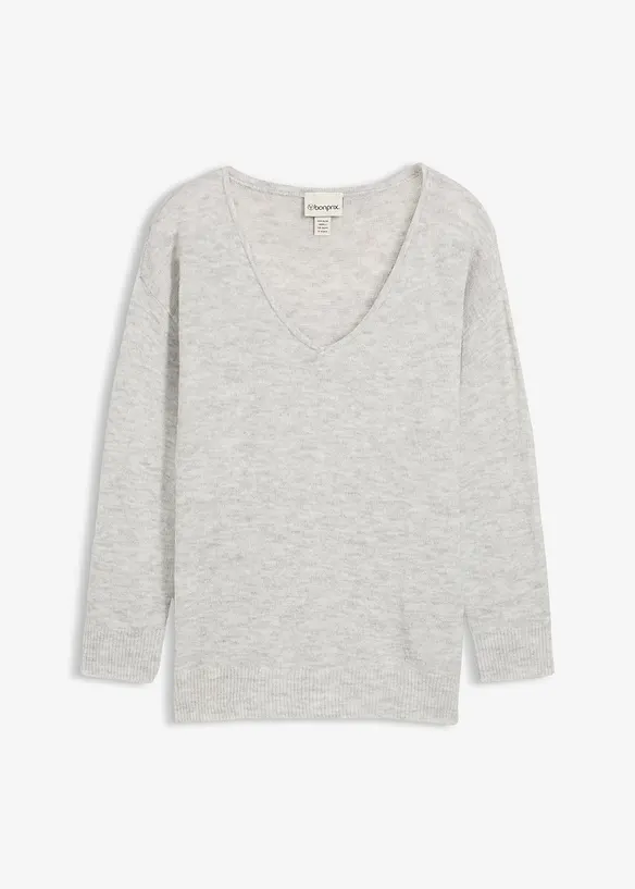 Maglione lungo oversize con spacchi ai lati, bonprix