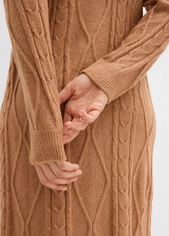 Abito in maglia a trecce, bonprix