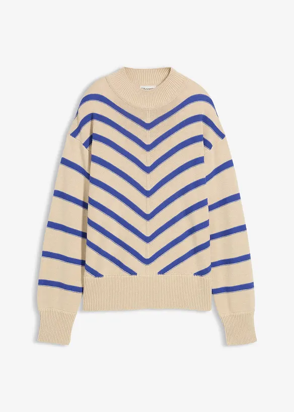 Maglione con motivo a righe strutturato, bonprix