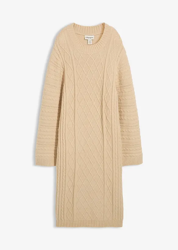 Abito midi in maglia, bonprix