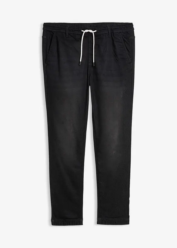 Jeans in tessuto felpato con elastico in vita regular fit, straight, bonprix