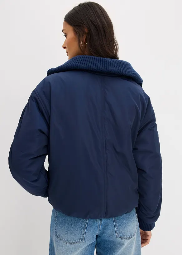 Giacca imbottita con bordi in maglia, bonprix