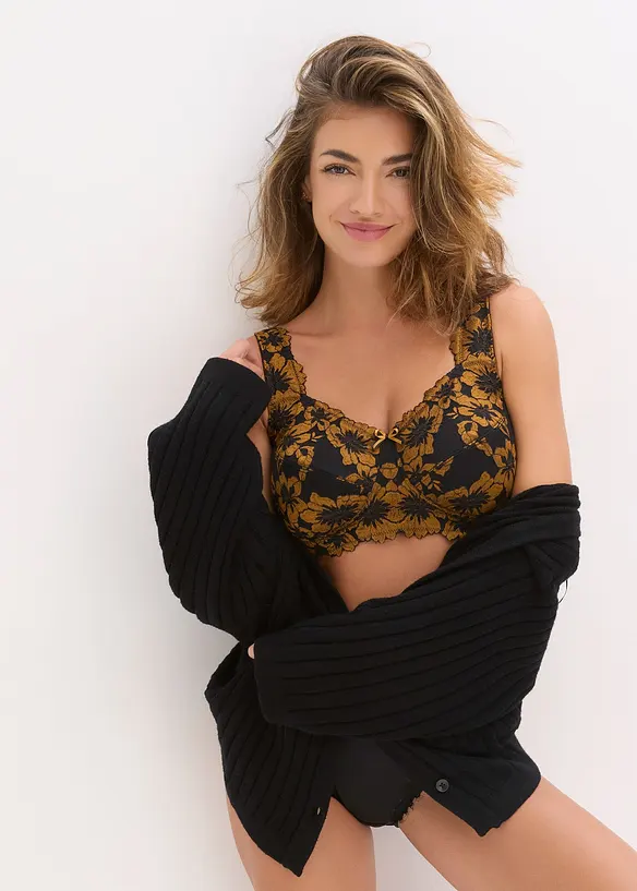 Reggiseno contenitivo senza ferretto con spalline imbottite, bonprix