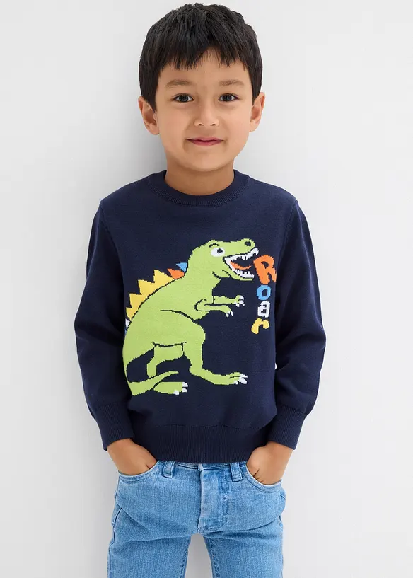 Maglione in filato fine di puro cotone, bonprix
