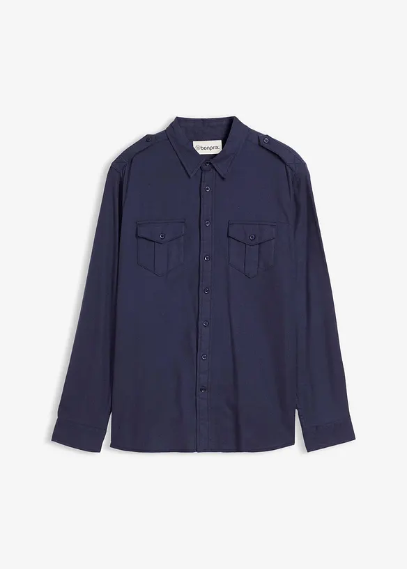 Camicia in flanella di puro cotone, bonprix