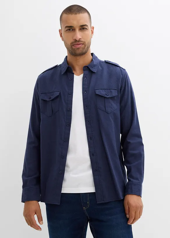 Camicia in flanella di puro cotone, bonprix