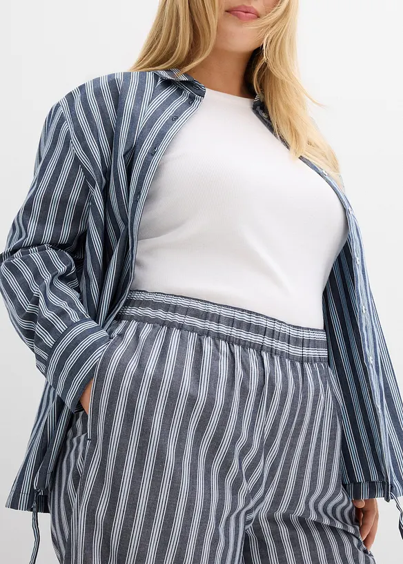 Pantaloni a palazzo in puro cotone, bonprix
