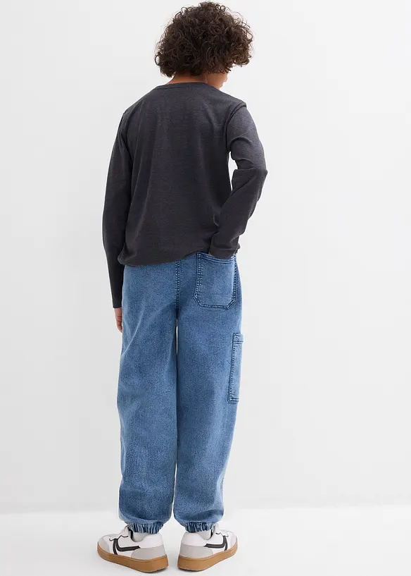 Jeans cargo elasticizzati con elastico in vita, loose fit, bonprix