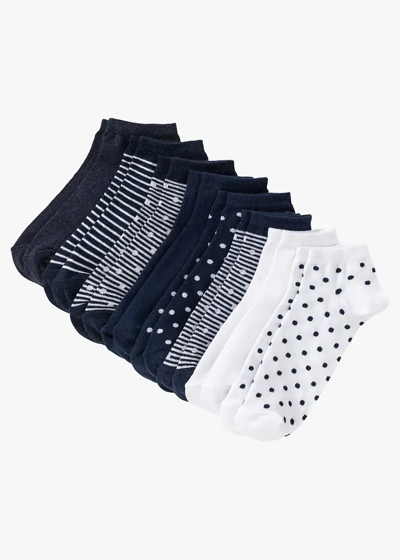 Calzini per sneakers (pacco da 8 paia) con cotone biologico, bonprix