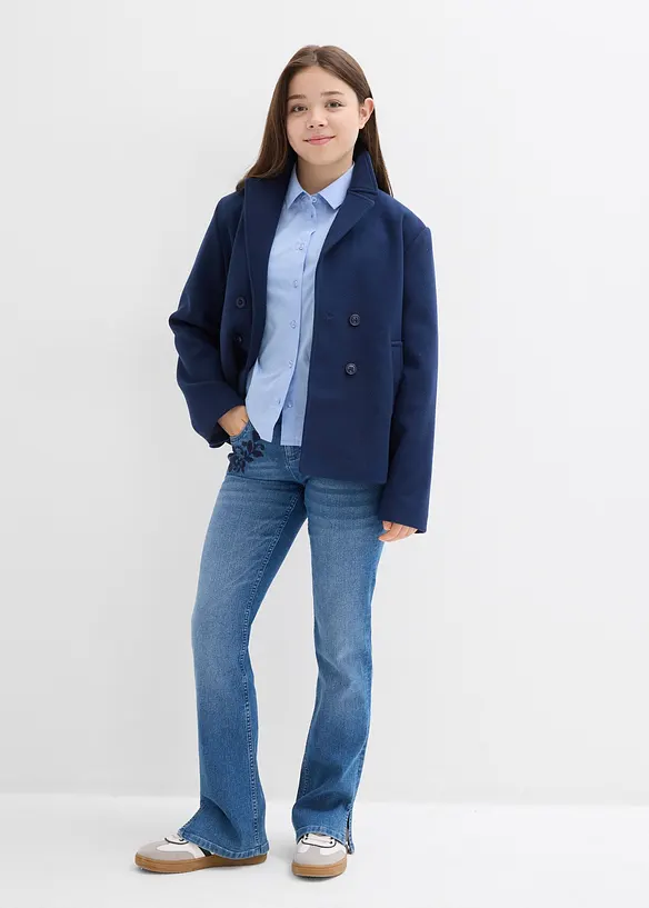Jeans bootcut, vita media, bonprix