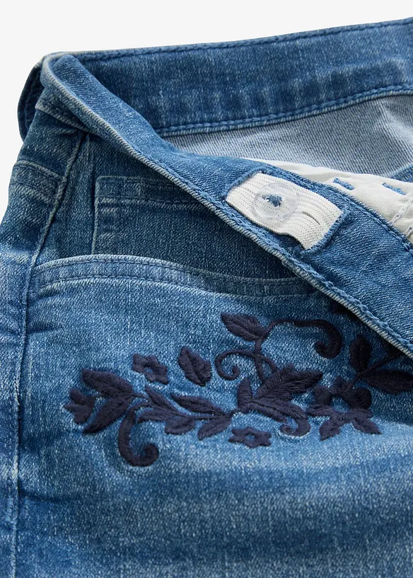 Jeans bootcut, vita media, bonprix