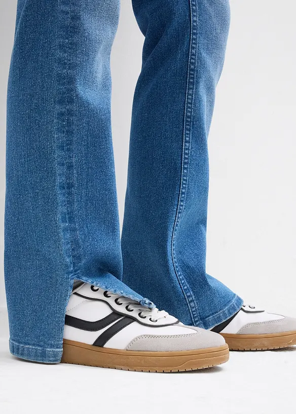 Jeans bootcut, vita media, bonprix