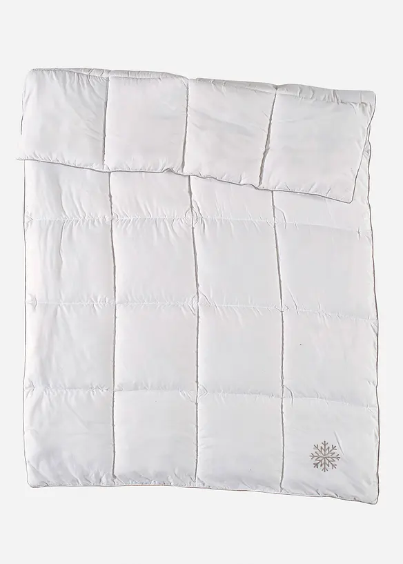 Trapunta effetto piuma con fiocchi di neve, extra calda, bonprix