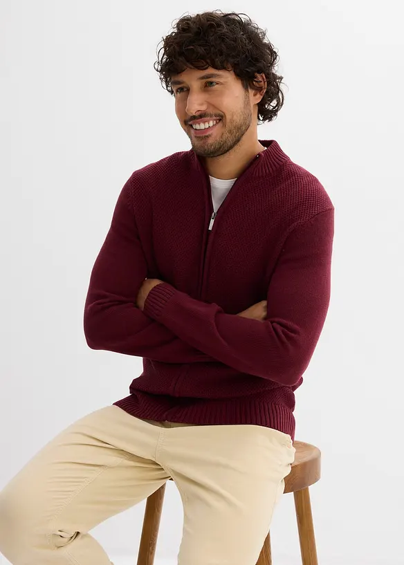 Cardigan in filato fine di puro cotone, bonprix