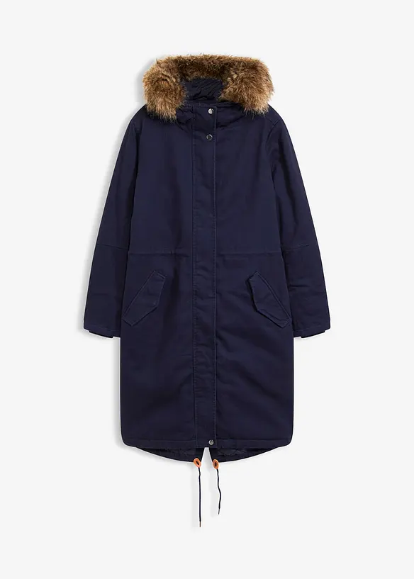 Parka lungo imbottito, bonprix