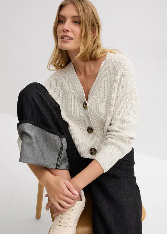 Maglione in filato grosso di puro cotone, bonprix