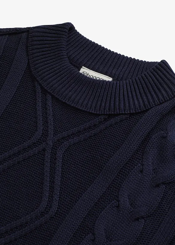 Maglione oversize con lavorazione a trecce, bonprix