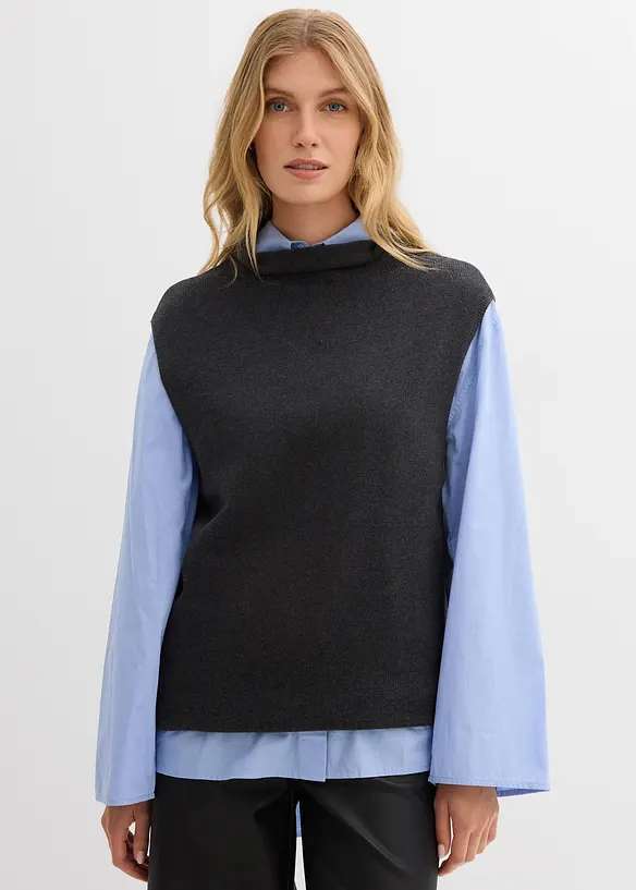 Gilet in maglia di puro cotone, bonprix