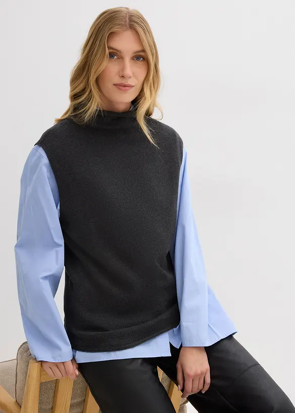 Gilet in maglia di puro cotone, bonprix