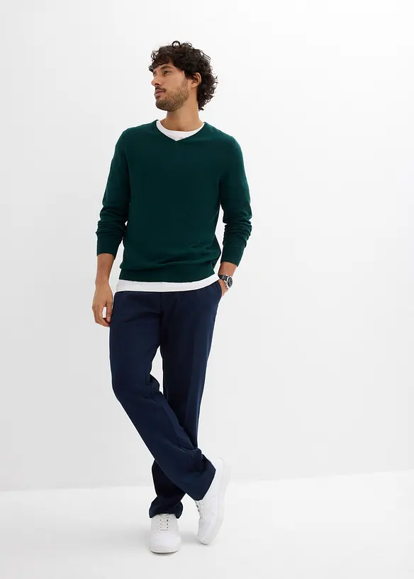 Maglione in filato fine con lana merino, bonprix