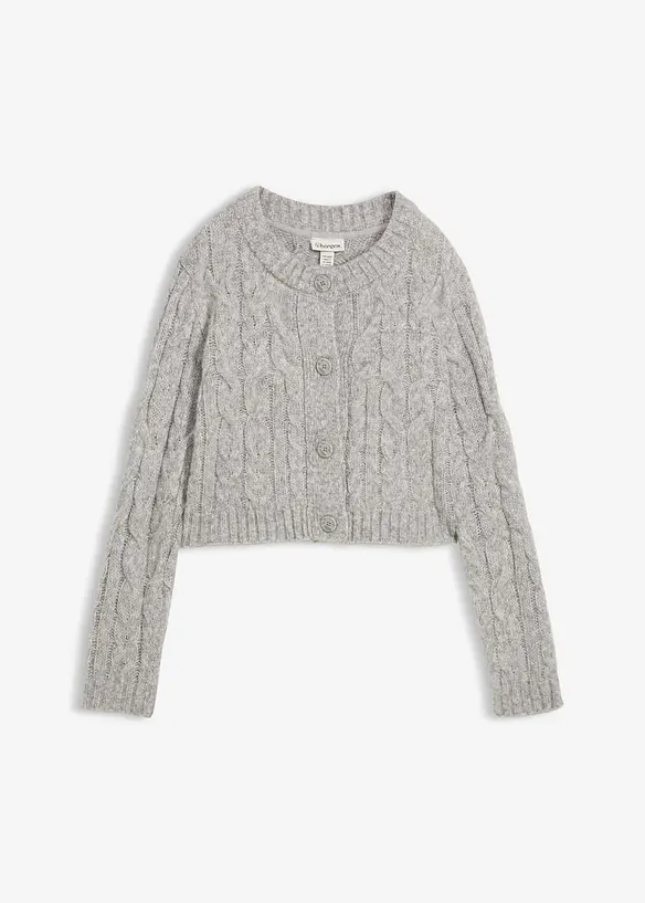 Cardigan in filato grosso di misto lana morbido, bonprix