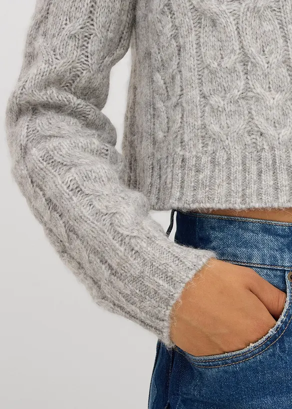 Cardigan in filato grosso di misto lana morbido, bonprix