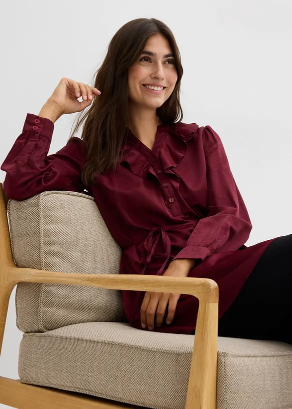 Blusa prémaman in morbido satin, bonprix