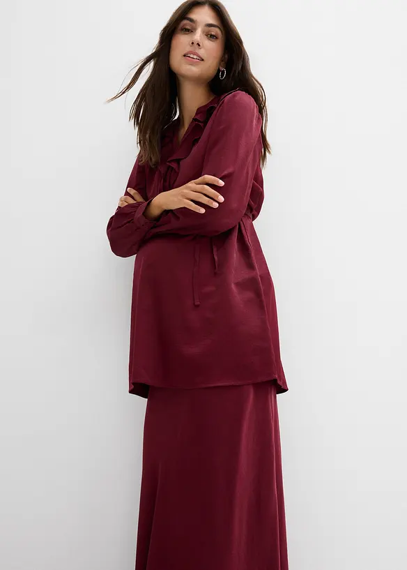 Gonna prémaman in satin, bonprix