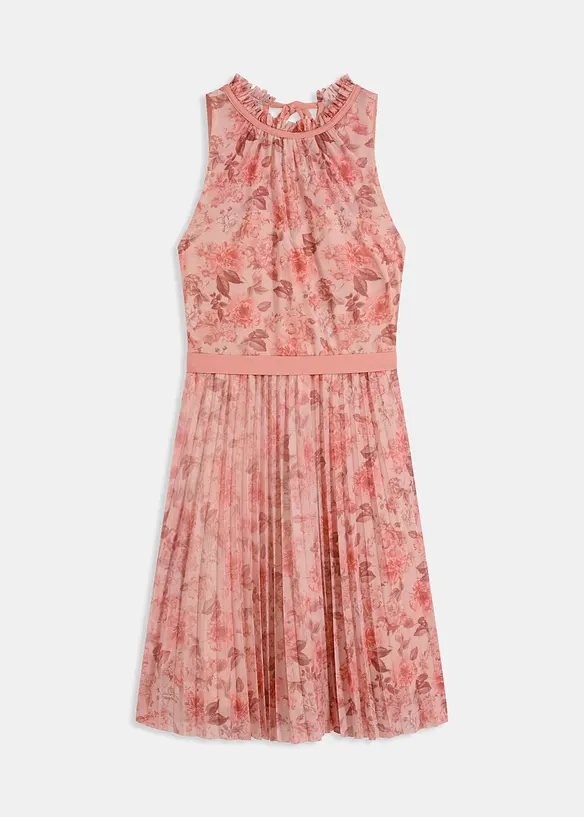 Miniabito in fine tulle con plissettatura, bonprix