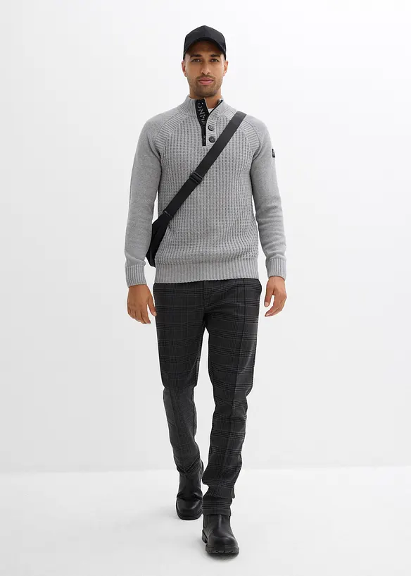 Maglione a collo alto con cotone riciclato, bonprix