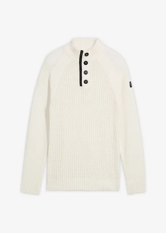 Maglione a collo alto con cotone riciclato, bonprix