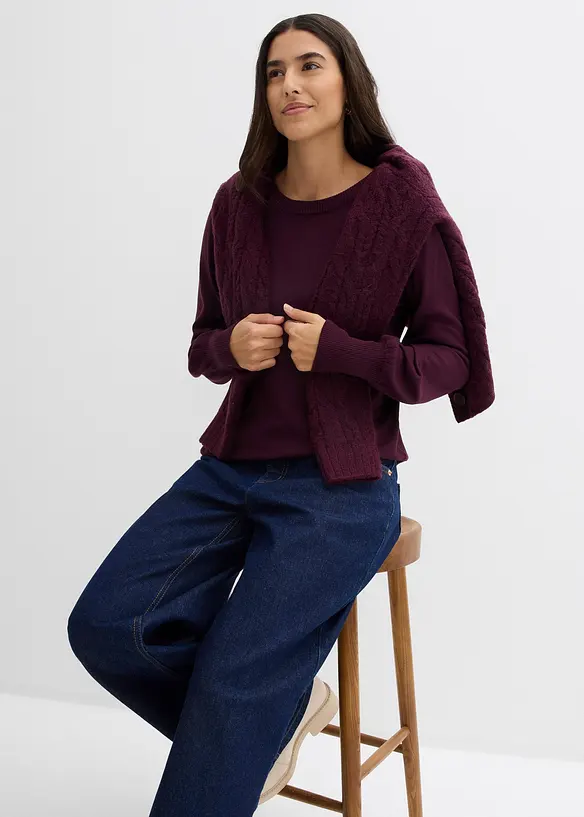Maglione con maniche a palloncino, bonprix