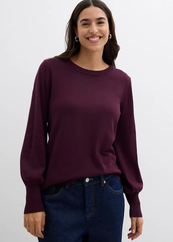 Maglione con maniche a palloncino, bonprix