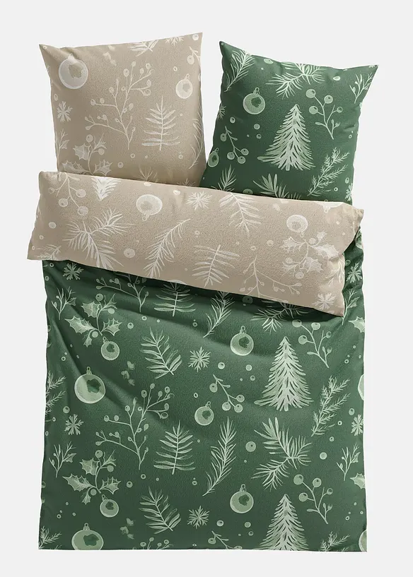 Biancheria da letto double-face con motivo natalizio floreale, bonprix