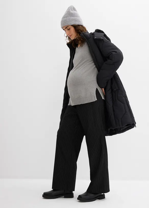 Set 3 in 1 in maglia di cotone, con maglia premaman e top per l’allattamento, bonprix