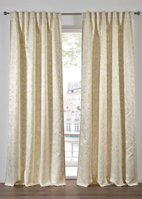 Tenda in jacquard lucido, anche in versione extralunga (pacco da 1), bonprix