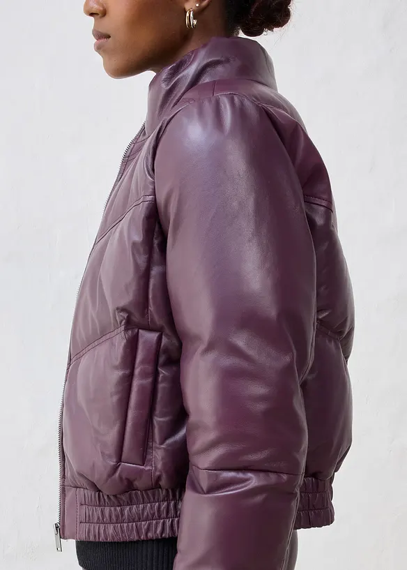 Giacca trapuntata in nappa d'agnello, bonprix